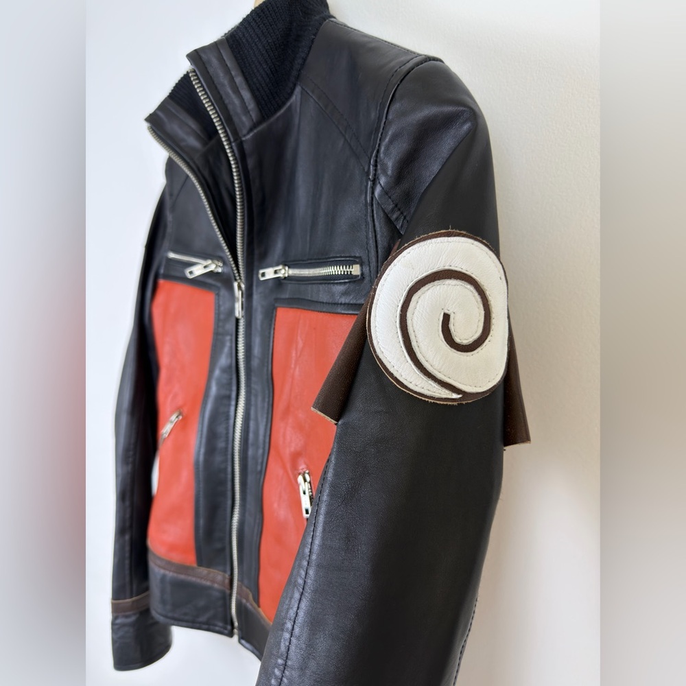 Luca Designs Naruto Shippuden Uzumaki Real Leather Jacket XS - Picture 4 of 13